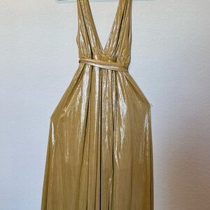 Elegant Gold Evening Dress